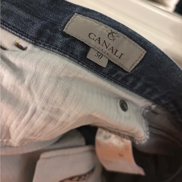 Canali Dark Blue Straight Jeans